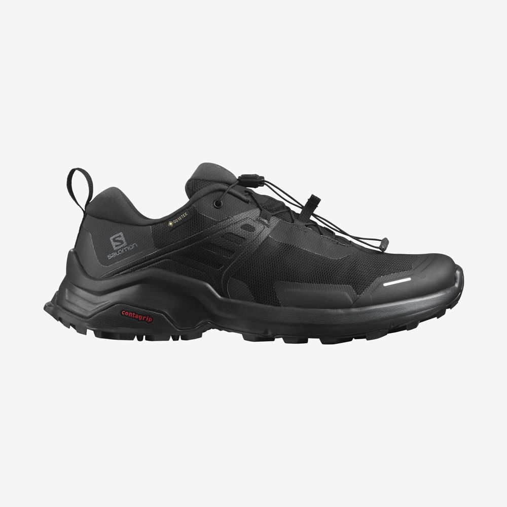 Buty Trekkingowe Męskie Salomon X RAISE GORE-TEX - Czarne - Polska (940-FJSNMI)